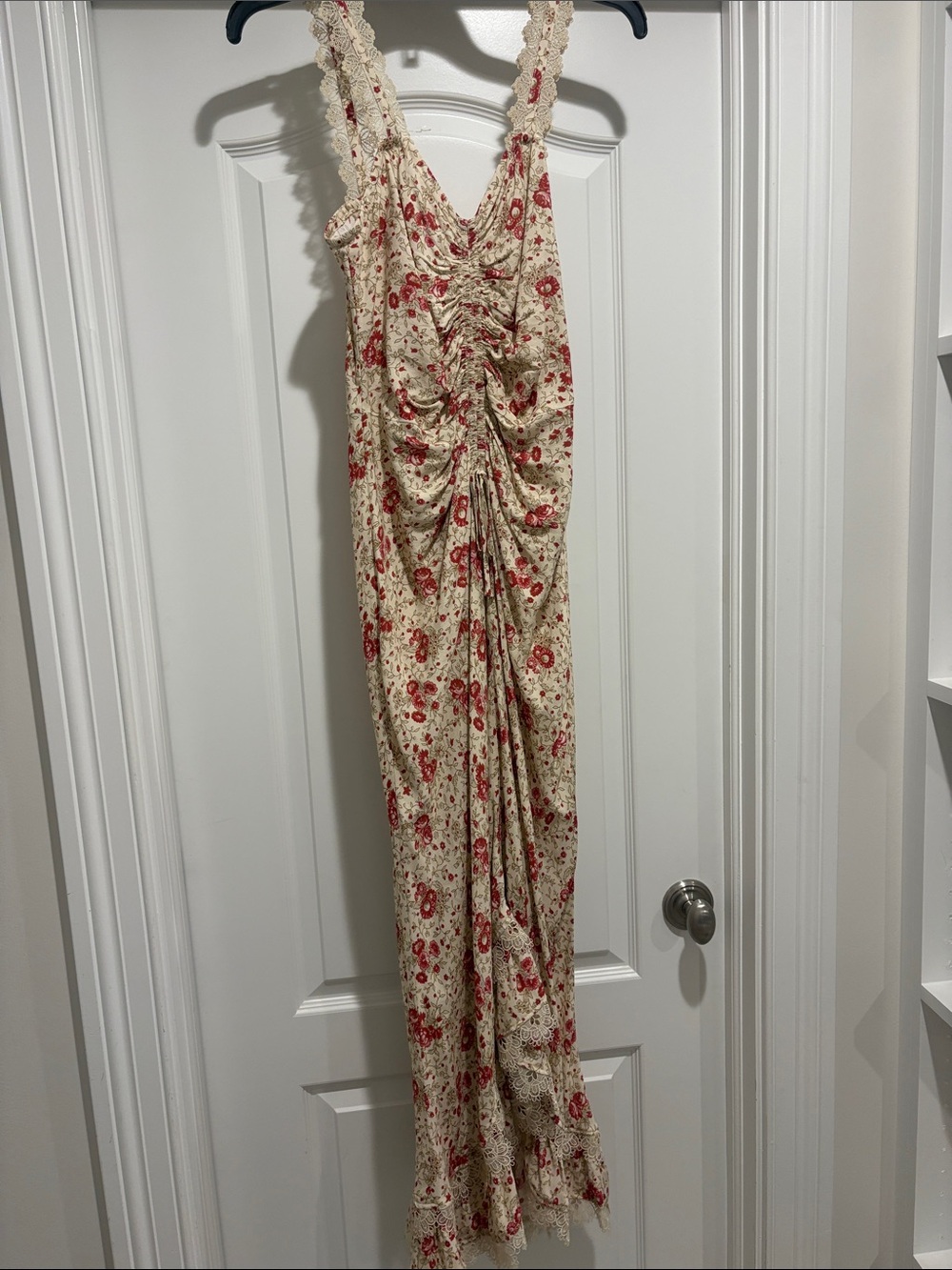 Cinq de Sept floral sundress- classic ruching and high low hem - Picture 6 of 6